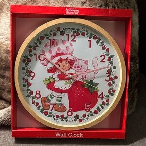 Strawberry Shortcake Red and White Wall Clock